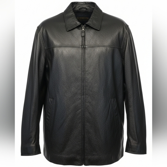 St. John's Bay Other - St. John's Bay Heavy Black Leather Jacket for Men Size Large